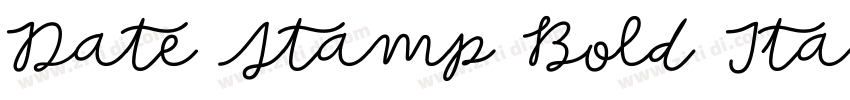 Date Stamp Bold Ital字体转换
